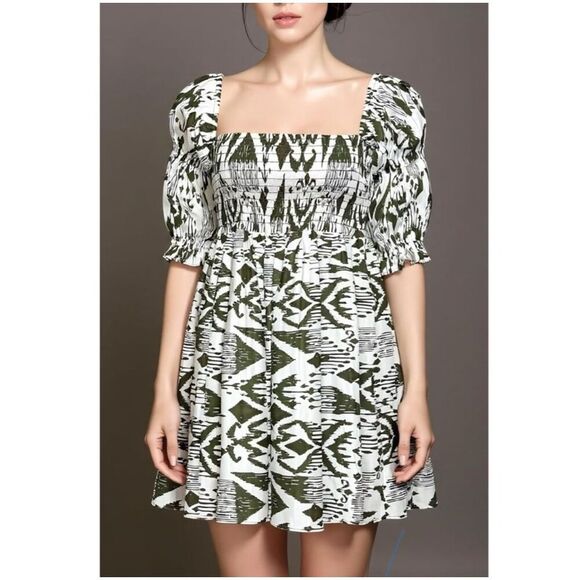 Misa Los Angeles Zadie Puff Sleeve Babydoll Dress - Picture 1 of 8